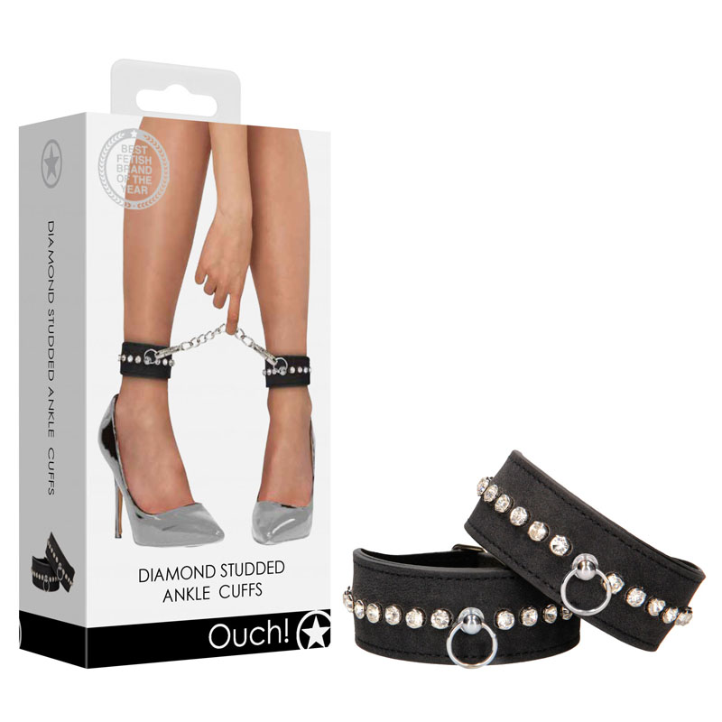 Ouch! Diamond Studded Ankle Cuffs